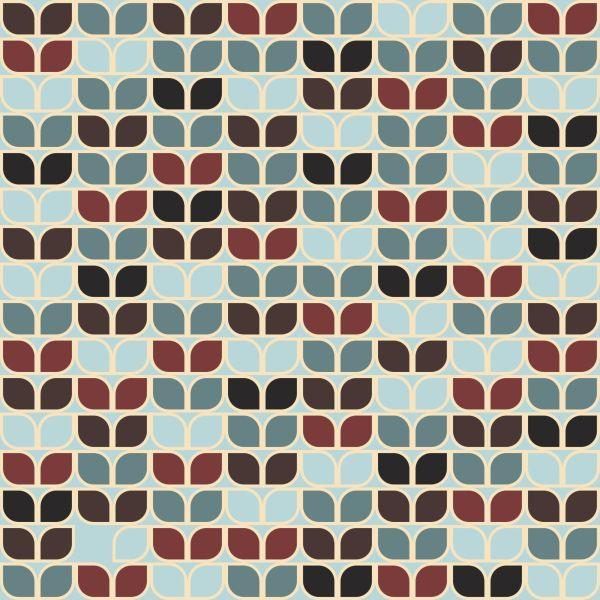 Behang Retro Geometrische Patronen - Afbeelding 2