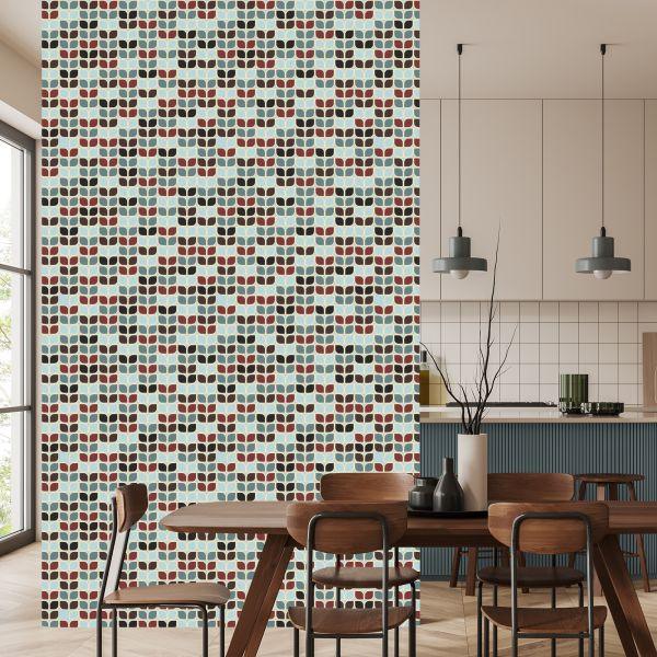 Behang Retro Geometrische Patronen - Afbeelding 4