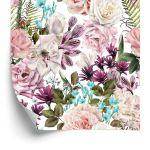 Behang Bloemen In Verschillende Kleuren