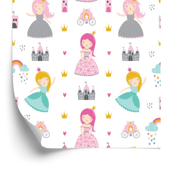 Behang Voor Kinderen Het Kasteel Van De Prinses Uit Een Sprookje