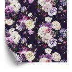 Behang Pioenrozen In Violette Tinten
