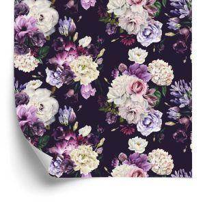 Behang Pioenrozen In Violette Tinten