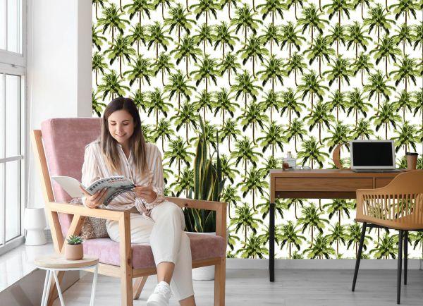 Behang Groene Palmbomen Voor Jeugdkamer - Afbeelding 7