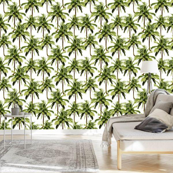 Behang Groene Palmbomen Voor Jeugdkamer - Afbeelding 3