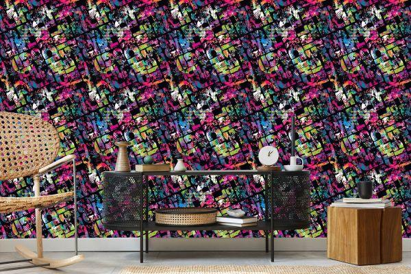 Behang Graffiti In Een Girly Versie - Afbeelding 5