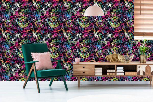 Behang Graffiti In Een Girly Versie - Afbeelding 6