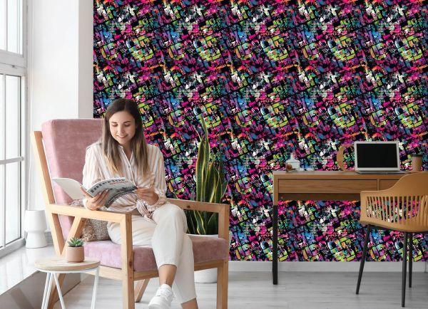 Behang Graffiti In Een Girly Versie - Afbeelding 7