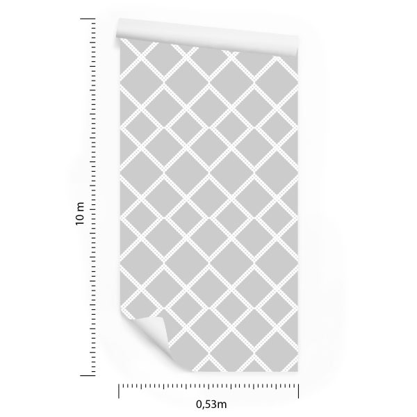 Behang Geometrische Moderne Geruite Slaapkamer - Afbeelding 8