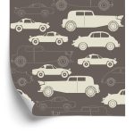 Behang Voor Kinderen - Auto's In Retrostijl