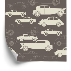 Behang Voor Kinderen - Auto's In Retrostijl