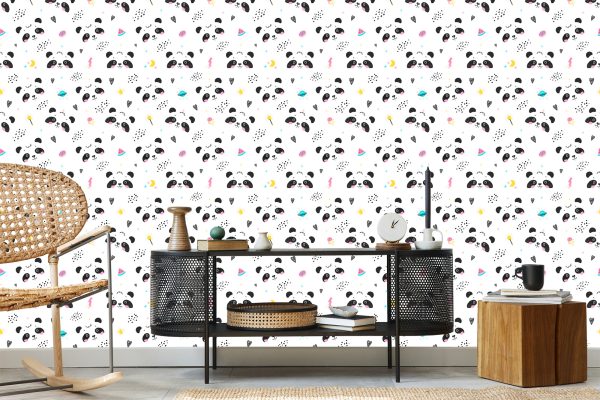 Behang Panda's Met Donuts - Afbeelding 5