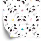 Behang Panda's Met Donuts