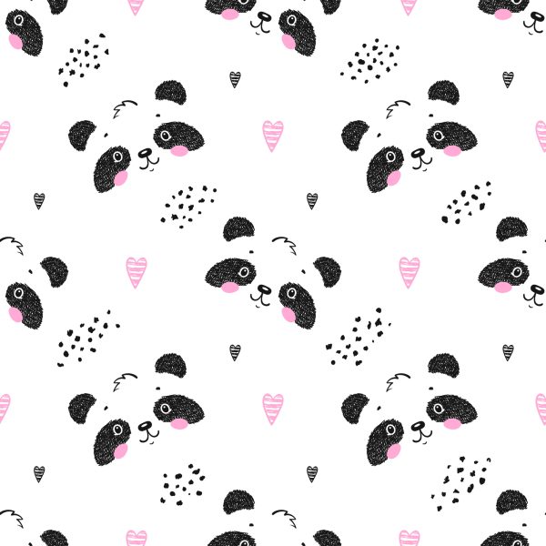 Behang Panda's Onder Harten - Afbeelding 2