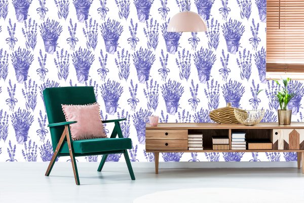 Behang Lavendel Planten - Afbeelding 6