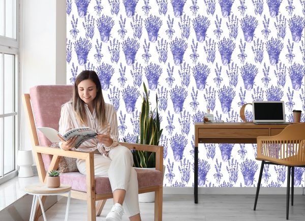 Behang Lavendel Planten - Afbeelding 7