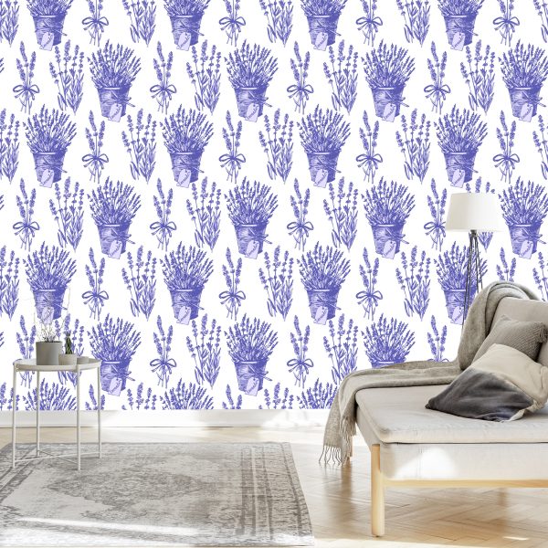 Behang Lavendel Planten - Afbeelding 3