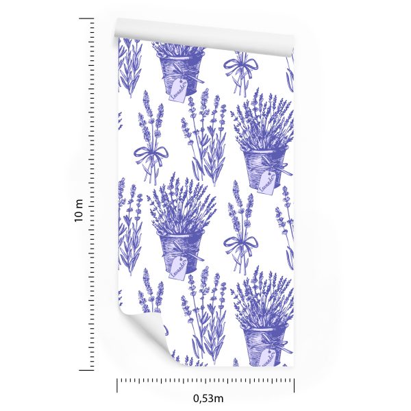 Behang Lavendel Planten - Afbeelding 8