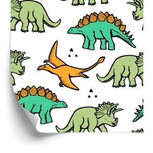 Behang De Kleurrijke Dinosaurussen Voor Kinderen