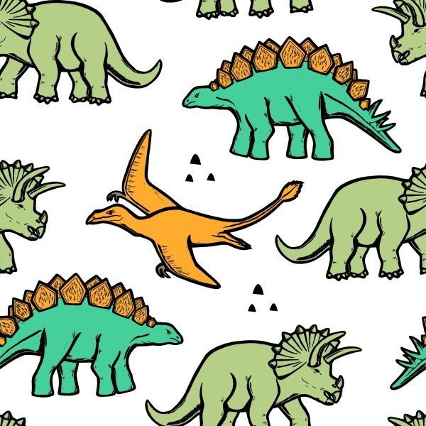 Behang De Kleurrijke Dinosaurussen Voor Kinderen - Afbeelding 2