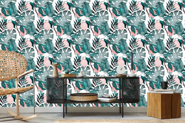 Behang Aquarel Fruitbladeren - Afbeelding 5