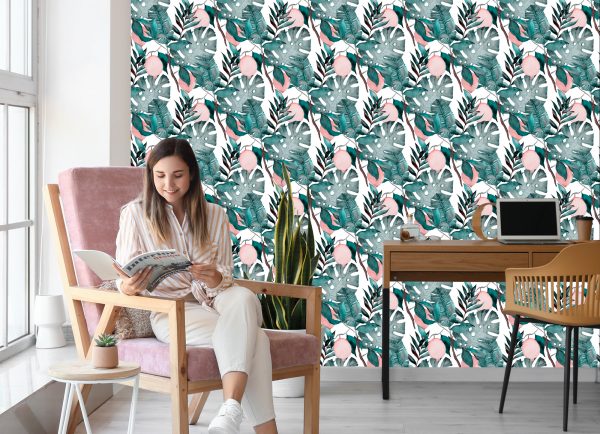 Behang Aquarel Fruitbladeren - Afbeelding 7