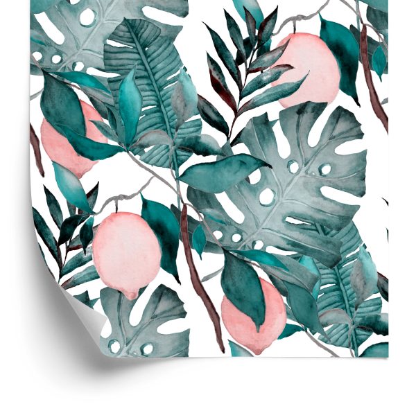 Behang Aquarel Fruitbladeren