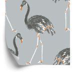 Behang Flamingo's Zoals Geschilderd