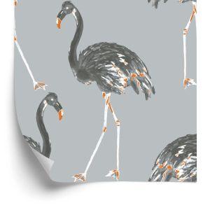 Behang Flamingo's Zoals Geschilderd