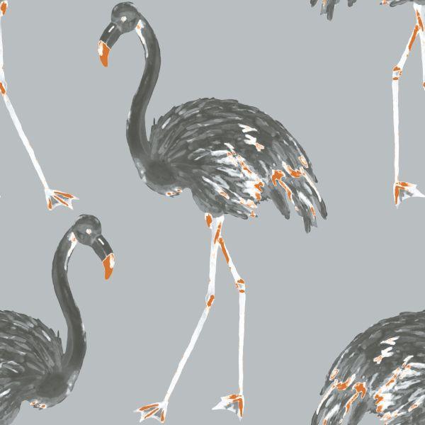 Behang Flamingo's Zoals Geschilderd - Afbeelding 2