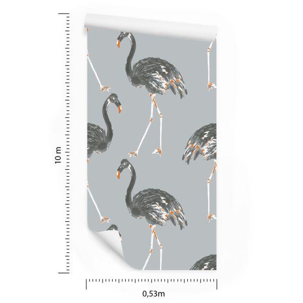 Behang Flamingo's Zoals Geschilderd - Afbeelding 8