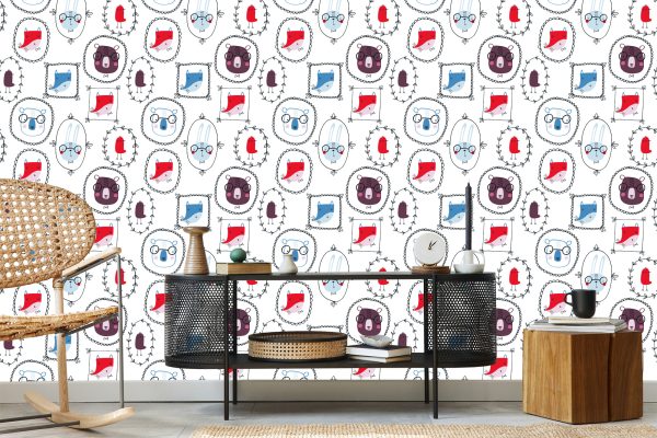 Behang Dieren In Scandinavische Stijl Voor Een Kind - Afbeelding 5