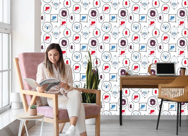 Behang Dieren In Scandinavische Stijl Voor Een Kind - Afbeelding 7