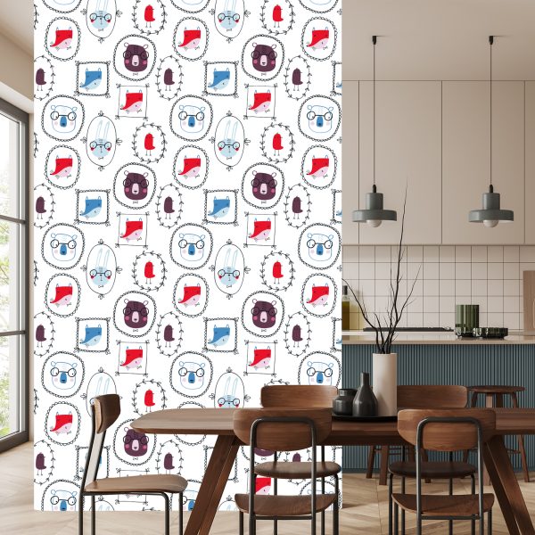 Behang Dieren In Scandinavische Stijl Voor Een Kind - Afbeelding 4