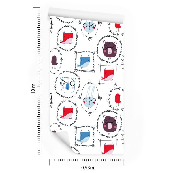 Behang Dieren In Scandinavische Stijl Voor Een Kind - Afbeelding 8