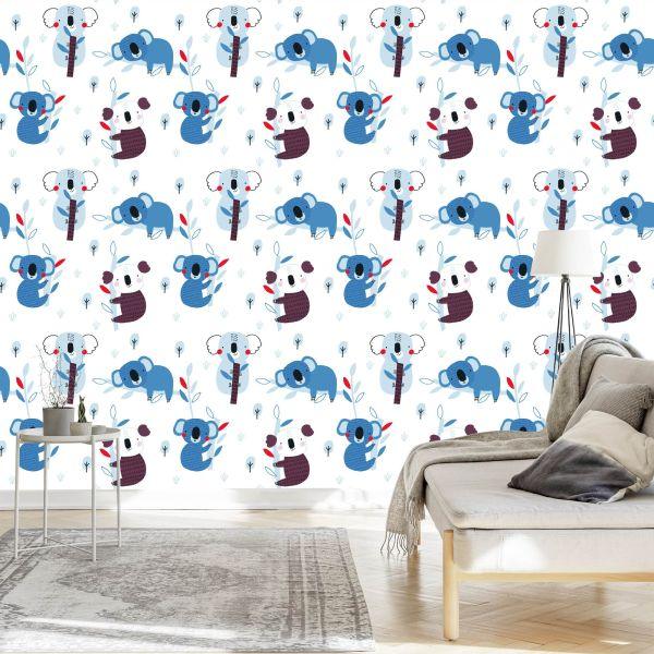 Behang Voor Kinderen Koalabomen Scandinavische Stijl - Afbeelding 3
