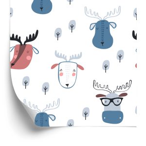 Behang Boom In Scandinavische Stijl Met Dieren