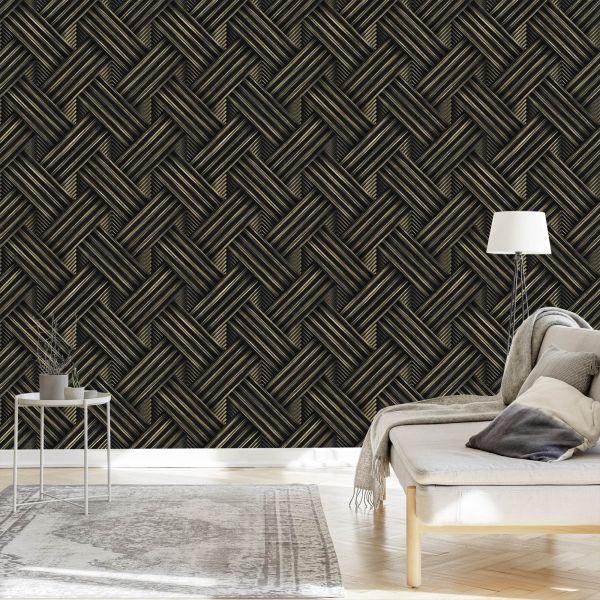 Behang Houten 3D-Patroon - Afbeelding 3