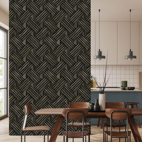 Behang Houten 3D-Patroon - Afbeelding 4
