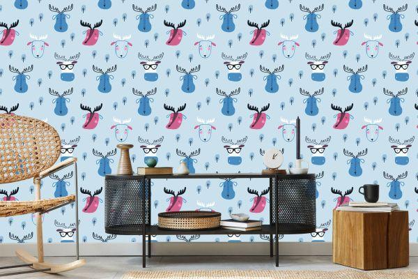 Behang Bosdieren Scandinavische Stijl - Afbeelding 5