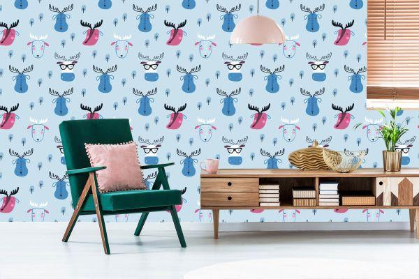 Behang Bosdieren Scandinavische Stijl - Afbeelding 6