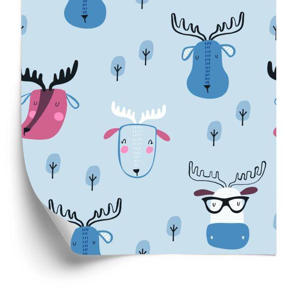 Behang Bosdieren Scandinavische Stijl