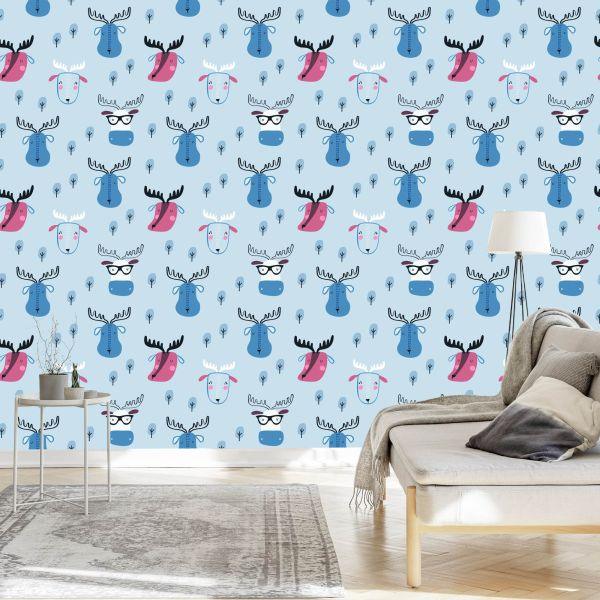 Behang Bosdieren Scandinavische Stijl - Afbeelding 3