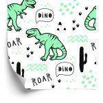 Behang De Cactus-Dinosaurussen Voor De Babykamer