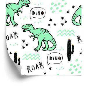 Behang De Cactus-Dinosaurussen Voor De Babykamer