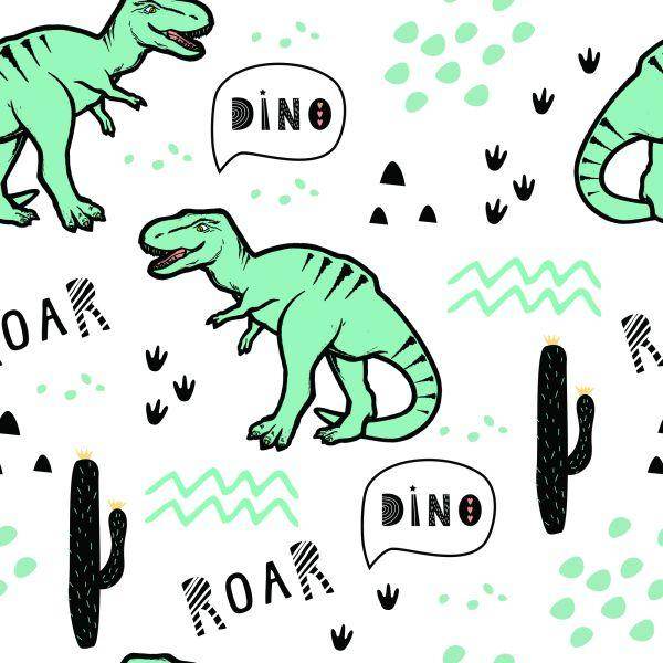 Behang De Cactus-Dinosaurussen Voor De Babykamer - Afbeelding 2