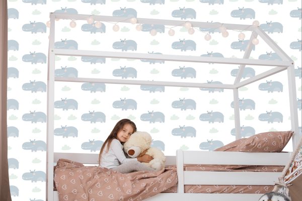 Behang Voor De Babykamer Kleurrijke Wolkdieren - Afbeelding 7