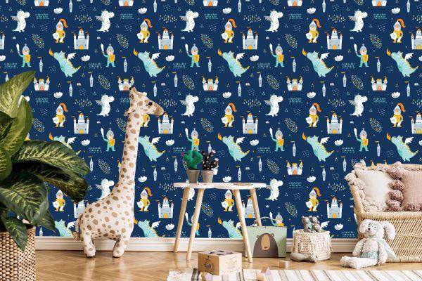 Behang Voor Kinderen Draken Fairy Knights - Afbeelding 5