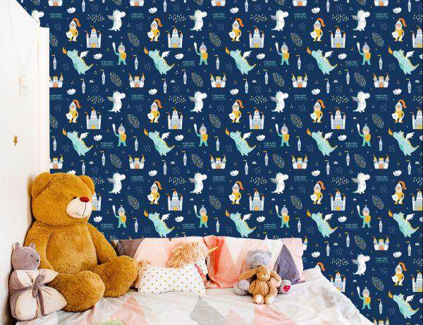 Behang Voor Kinderen Draken Fairy Knights - Afbeelding 6