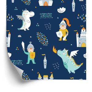 Behang Voor Kinderen Draken Fairy Knights