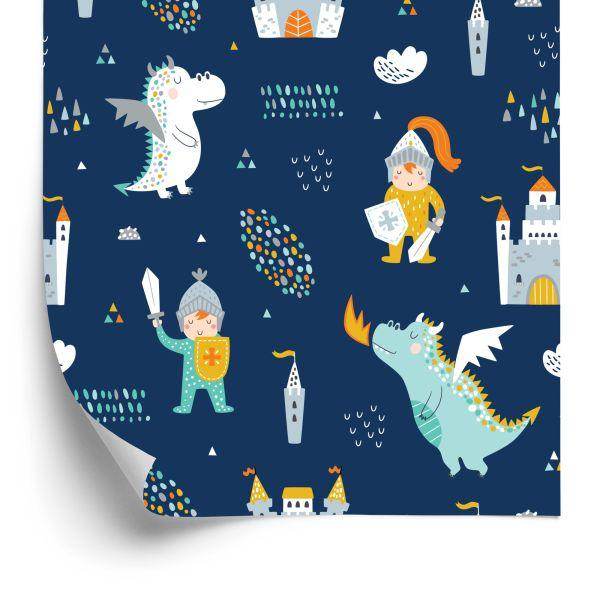 Behang Voor Kinderen Draken Fairy Knights